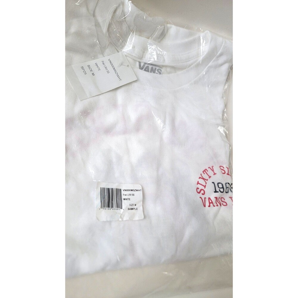 Vans T-Shirt Frat LXVI Skull White Size Medium Men's Short Sleeve Crew Neck NEW - Picture 5 of 5